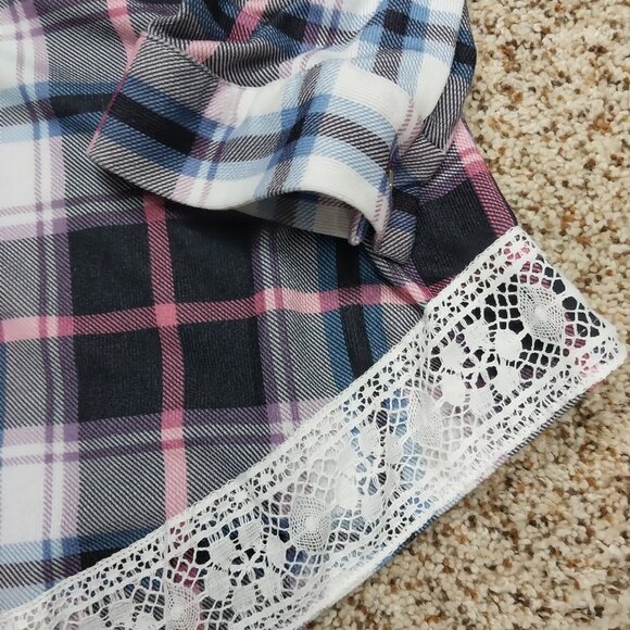 3759 Size 3X Upcycled Poly Spandex Robert Louis Button Down Shirt. - Picture 4 of 5